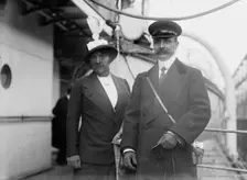 Bleriot & wife, 1912. Creator: Bain News Service