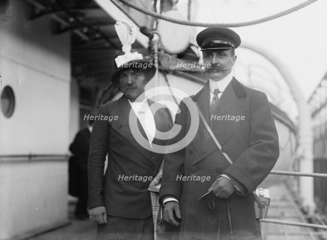 Bleriot & wife, 1912. Creator: Bain News Service.