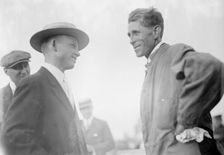 Bleriot Airplane - Lt, U.S.A., Aviator - Left, with C. Murvin Wood, 1911. Creator: Harris & Ewing