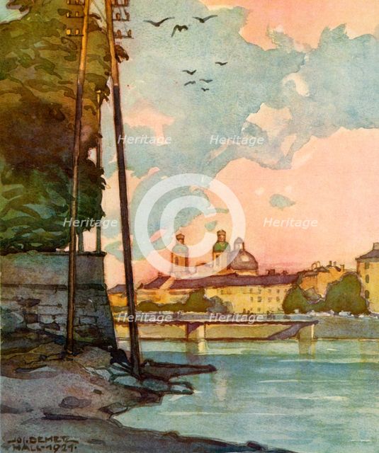 'Blick Auf Die Innbrucke', (Overlooking the River Inn), c1929. Creator: Unknown.
