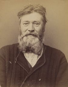 Bligny. André, Eugène. 58 ans, né à Vincennes. Serrurier. Anarchiste. Fiché le 2/3/94., 1894. Creator: Alphonse Bertillon