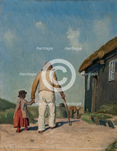 Blind Christian. Study, c.1881. Creator: Michael Peter Ancher.