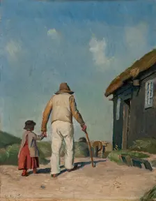 Blind Christian. Study, c.1881. Creator: Michael Peter Ancher