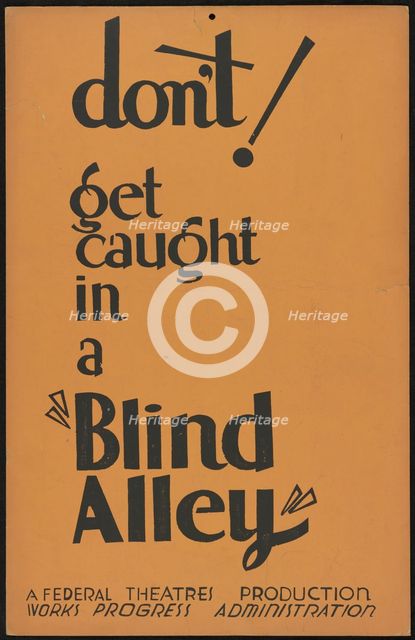 Blind Alley, [193-]. Creator: Unknown.