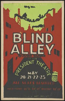 Blind Alley, Des Moines, IA, 1937. Creator: Unknown