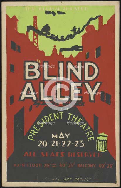 Blind Alley, Des Moines, IA, 1937. Creator: Unknown.