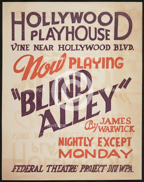 Blind Alley, Los Angeles, [193-]. Creator: Unknown.