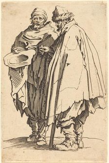 Blind Beggar and Companion, c. 1622. Creator: Jacques Callot