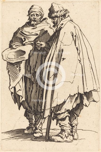 Blind Beggar and Companion, c. 1622. Creator: Jacques Callot.
