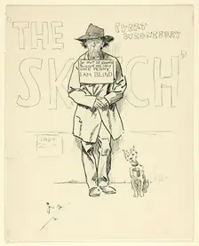 Blind Beggar and Dog, 1894. Creator: Philip William May