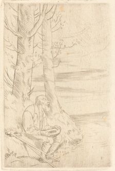 Blind Beggar (Le mendiant aveugle). Creator: Alphonse Legros