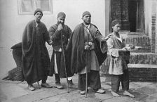 Blind beggars of Tehran, Persia, 1902
