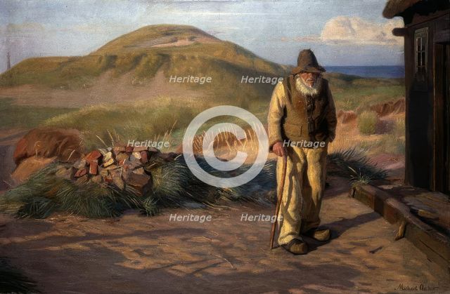 Blind Kristian outside his House, 1884. Creator: Michael Peter Ancher.