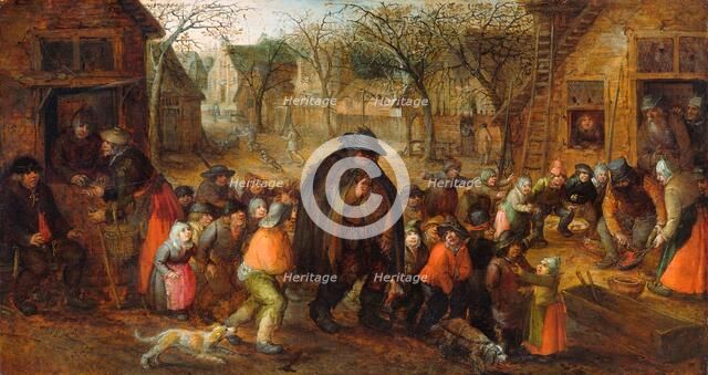 Blind Hurdy-Gurdy Player, c.1606-c.1610. Creator: David Vinckboons.