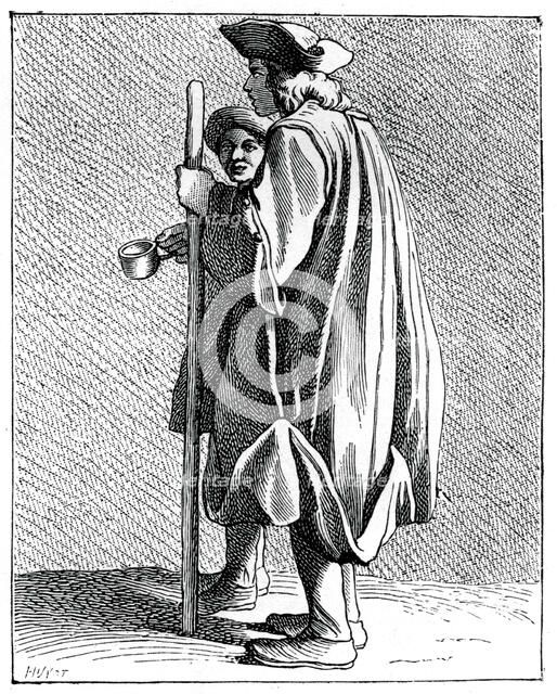 Blind man of Quinze-Vingts, 1737-1742.Artist: Bouchardon