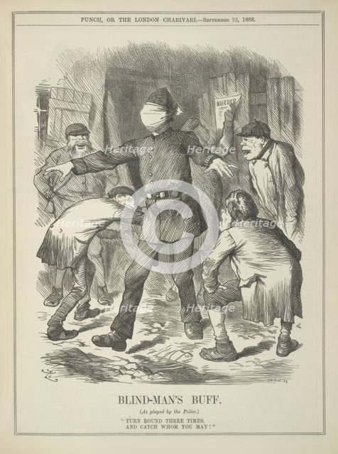 Blind-man's buff, 1888. Creator: John Tenniel.
