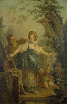 Blind man's buff, after Fragonard. Creator: Unknown