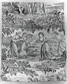 Blindman's Bluff (Furnishing Fabric), England, 1785/95. Creator: Unknown