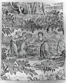 Blindman's Bluff (Furnishing Fabric), England, 1785/95. Creator: Unknown