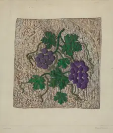 Block from Friendship Quilt, c. 1938. Creator: Florence Truelson