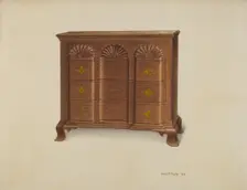 Block Front Chest of Drawers, 1936. Creator: Alvin M Gully