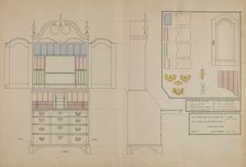 Block Front Desk with Cabinet Top, 1935/1942. Creator: Jack Bochner