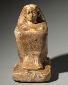Block Statue of Djedbastetiufankh, c. 664-610 BC. Creator: Unknown