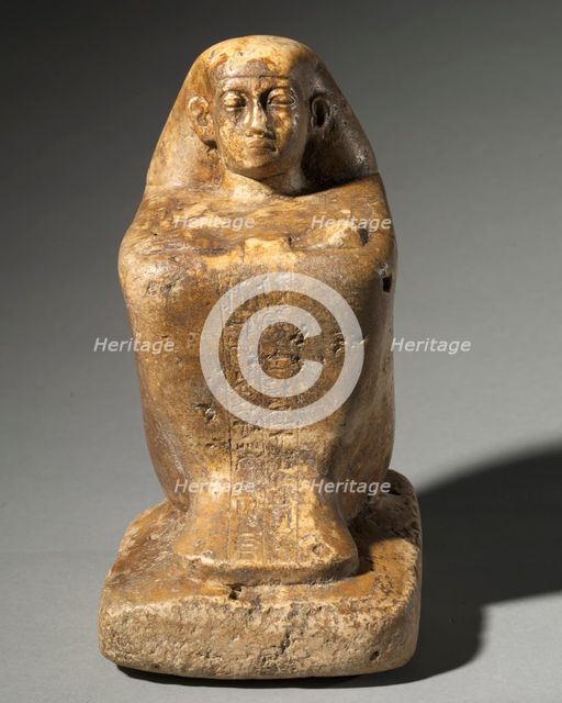 Block Statue of Djedbastetiufankh, c. 664-610 BC. Creator: Unknown.