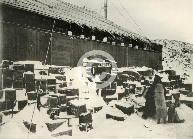 'Blocks of ice...to ascertain the rate of evaporation', 1908, (1909). Artist: Unknown.