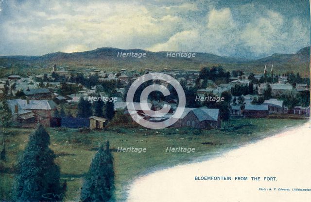 'Bloemfontein from the Fort', c1900. Creator: C Wilkinson.