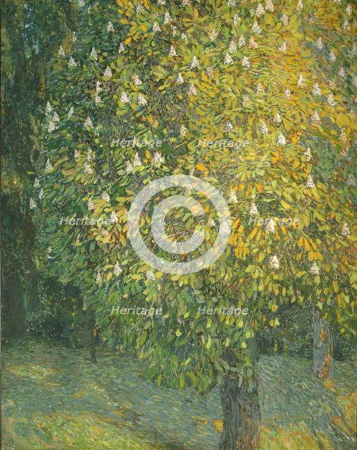 Blooming Chestnut Tree. Artist: Golovin, Alexander Yakovlevich (1863-1930)