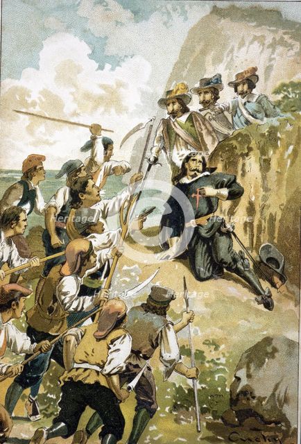 Blood Corpus, popular revolt in Barcelona on June 7, 1640, death of the Count of Santa Coloma at …