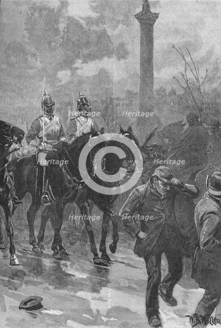 'Bloody Sunday', London, 1887 (1906). Artist: WB Waller.