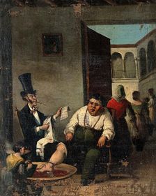 Bloodletting from the foot. Creator: Daumier, Honoré, 1808-1879 (After)