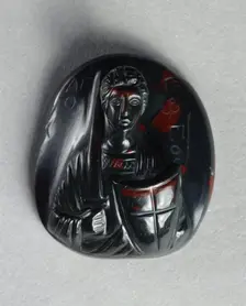 Bloodstone Cameo with Saint George, 1000-1100. Creator: Unknown