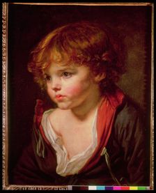 Blond child with opened shirt by Jean Baptiste Greuze