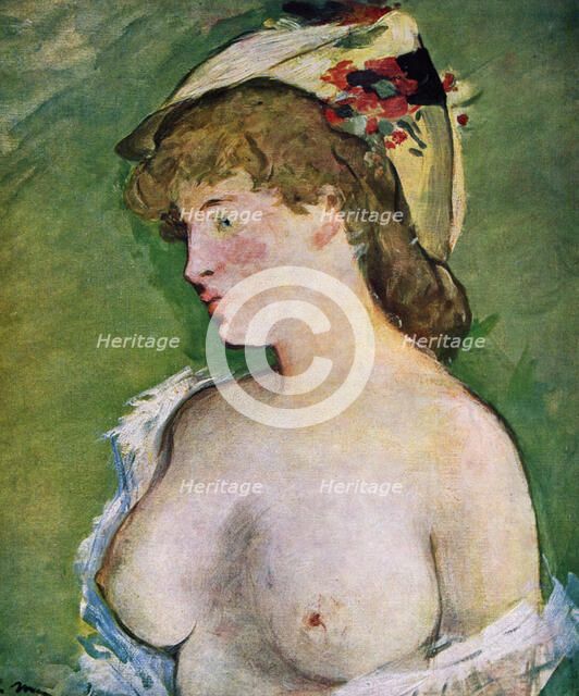 'Blonde Woman with Bare Breasts', 1878.Artist: Edouard Manet
