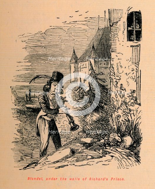 'Blondel, under the walls of Richard's Prison', c1860, (c1860). Creator: John Leech.