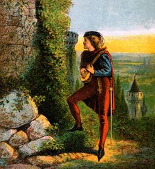 Blondel At Richard's Prison 12th century, (c1850)