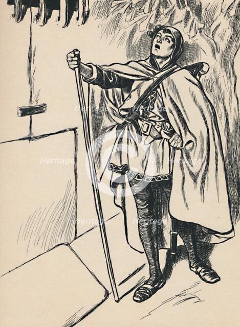 'Blondel Sings Beneath Richard's Window', c1907. Creator: Unknown.