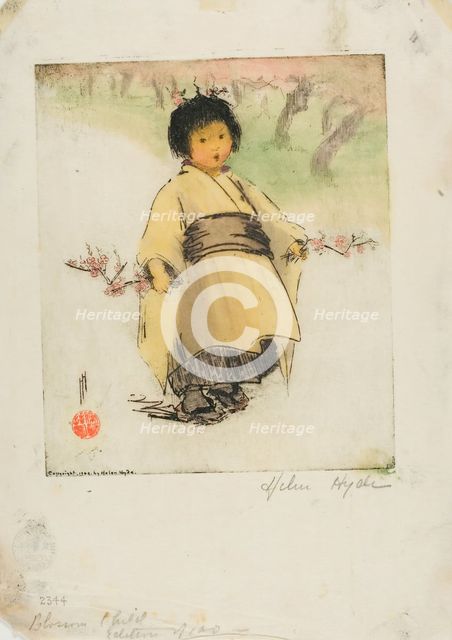 Blossom Child, 1902. Creator: Helen Hyde.