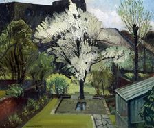 Blossom in a London garden, 1930s. Creator: Robert Kirkland Jamieson