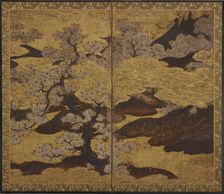 Blossoming cherry trees, Edo period, ca.1580-1635. Creator: Kano Sanraku