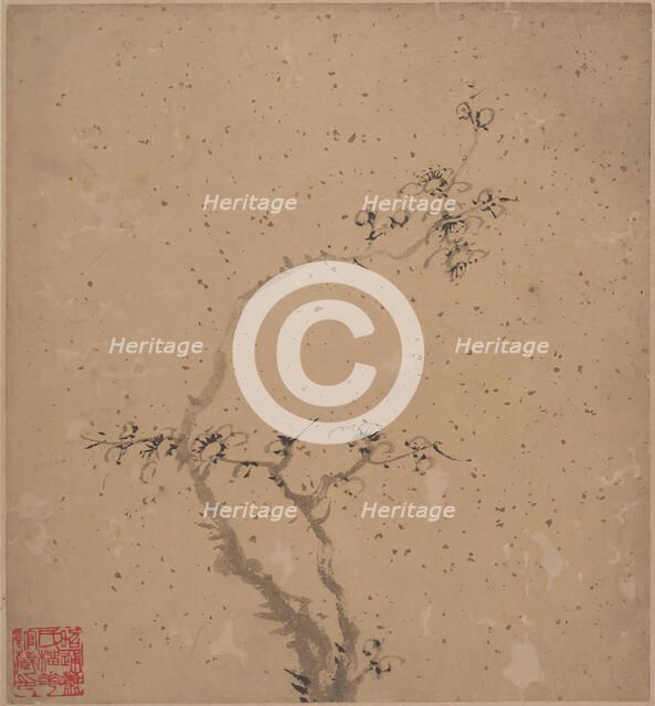 Blossoming Plum, Dated 1840. Creator: Tang Yifen.