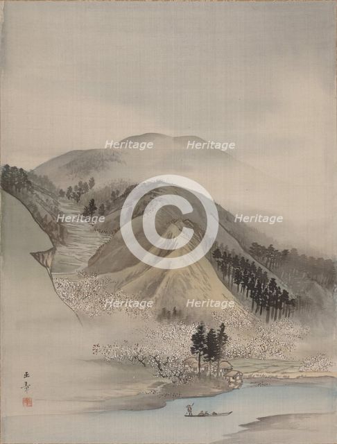 Blossoms by a River, 1800. Creator: Gyokusho Kawabata.