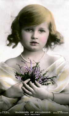 Blossoms of Childhood No.3: Heather early 20th century.Artist: J Beagles & Co