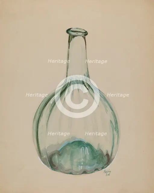 Blown Bottle, 1937. Creator: Ralph Atkinson.