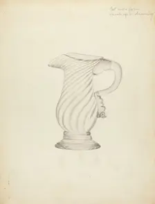 Blown Glass - Pitcher, 1935/1942. Creator: Vincent Burzy