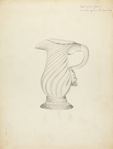 Blown Glass - Pitcher, 1935/1942. Creator: Vincent Burzy