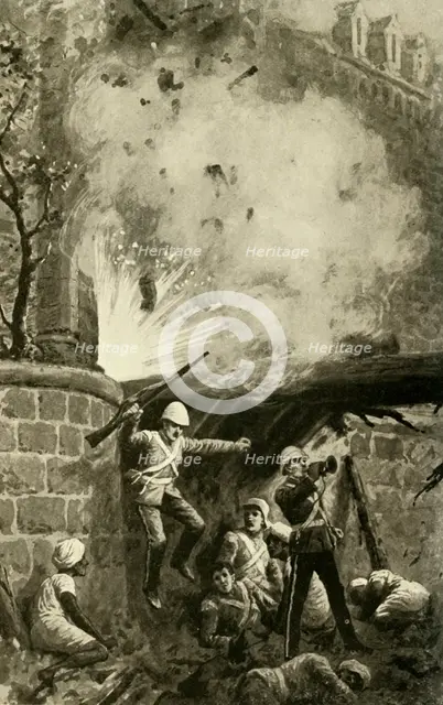'Blowing Up the Cashmere Gate', (1902). Creator: Unknown.